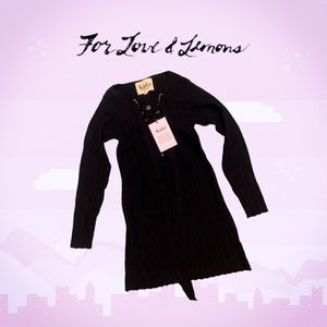 For Love and Lemons Knitz Black Dress